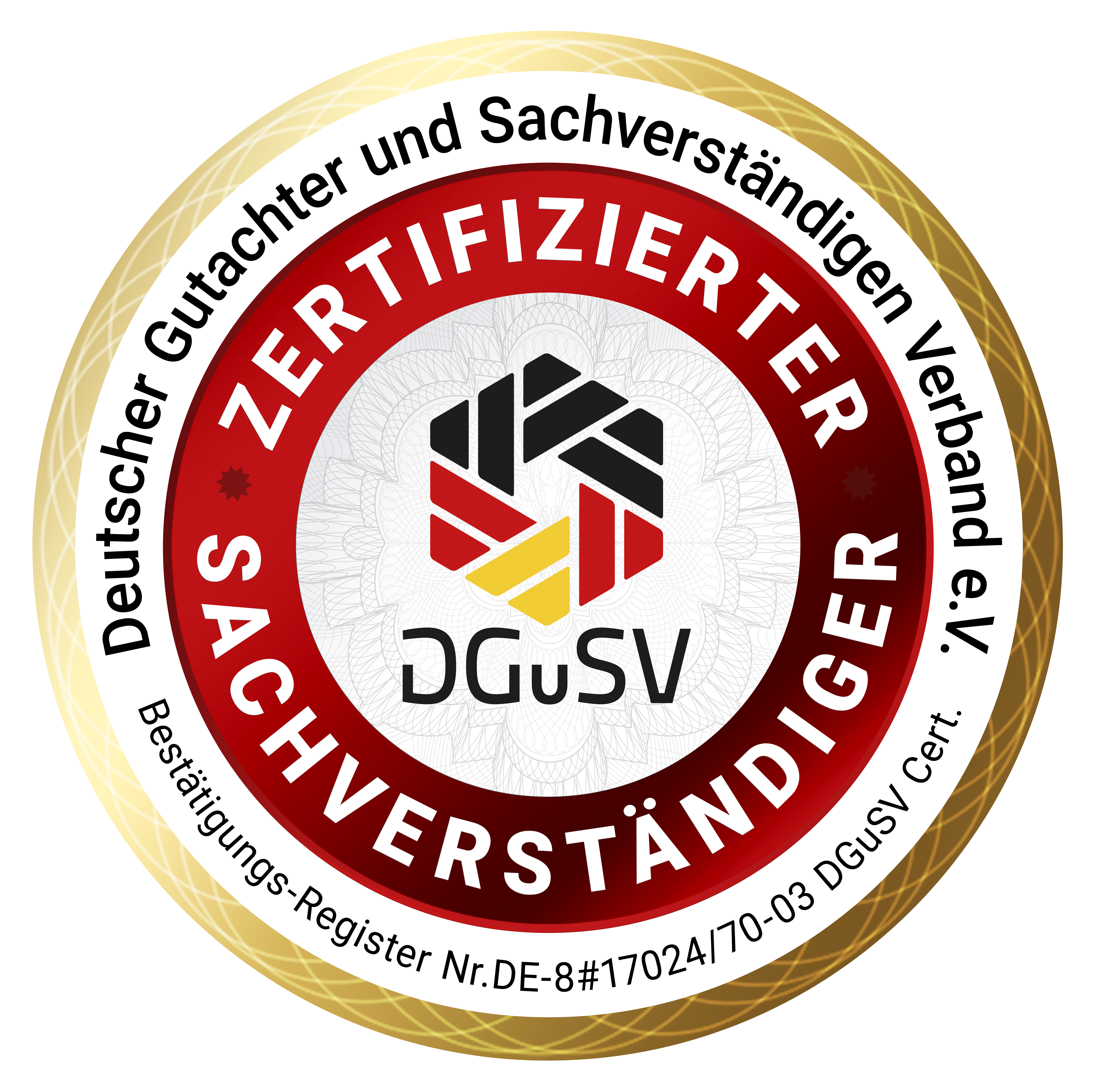 DGUSV Siegel zertifizierter Sachverständiger